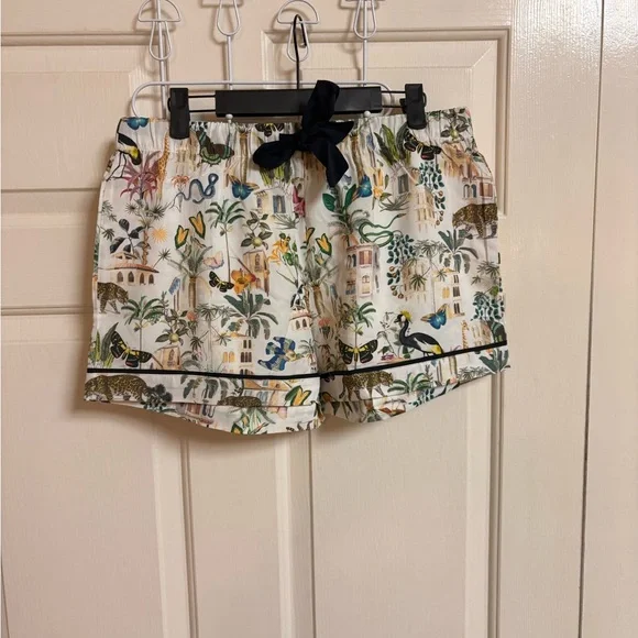 NWOT Katie Kime Animal Kingdom Modal/Cotton Blend Pajama Shorts - Picture 2 of 6